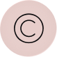 Copper gradient circle with a circled C (copyright symbol)